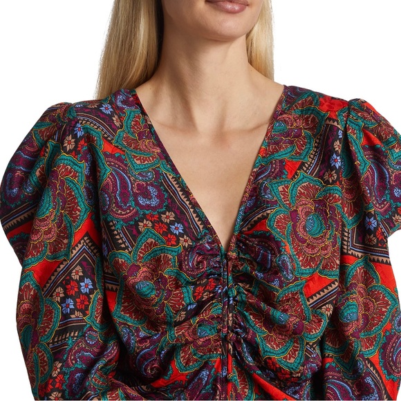 NEW VERONICA BEARD PAISLEY PRINT TOP - Picture 3 of 11